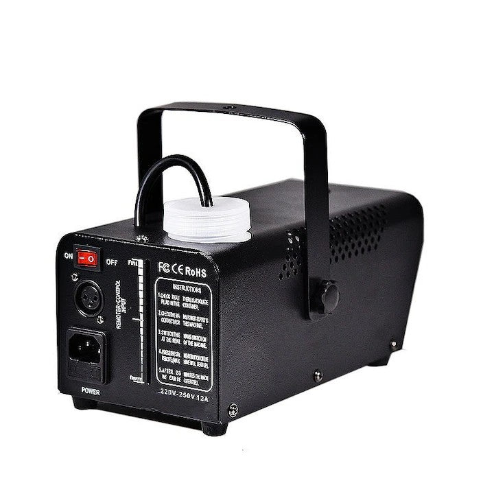 Mașină de Fum Profesională 600W AT PERFORMANCE®, cu Carcasă Metalică, Telecomandă, Negru